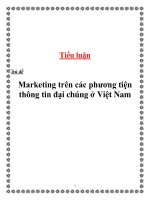 Tiểu luận: Marketing trên các phương tiện thông tin đại chúng ở Việt Nam docx