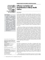 Influenza vaccination and hospitalisation in Elderly Health Centres doc