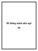Bé thông mình nhờ ngủ đủ pot