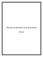 Nhân trần, ích mẫu đi đâu - Để cho gái đẻ đớn đau thế này! docx