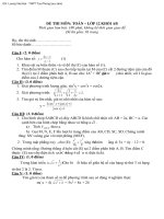 ĐỀ THI MÔN: TOÁN – LỚP 12 KHỐI AB - THPT Tuy Phong pdf