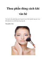 Thoa phấn đúng cách khi vào hè pot
