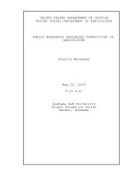 PUBLIC WORKSHOPS EXPLORING COMPETITION IN AGRICULTURE ppt