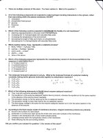 Đề kiểm tra môn sinh học quốc tế - Ngôn ngữ tiếng anh ( Đề 4 )