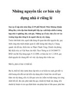 Những nguyên tắc cơ bản xây dựng nhà ở riêng lẻ pot