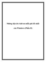 Những tiện ích Add-on miễn phí tốt nhất của Windows (Phần II) docx