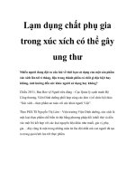Lạm dụng chất phụ gia trong xúc xích có thể gây ung thư pptx