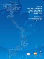 Chỉ số Hiệu quả Quản trị và Hành chính công cấp tỉnh ở Việt Nam (PAPI) 2012 pdf