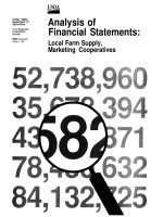 Analysis of Financial Statements: Local Farm Supply, Marketing Cooperatives doc
