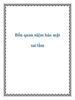 Bốn quan niệm bảo mật sai lầm pptx