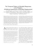 The Temporal Pattern of Mortality Responses to Air Pollution: A Multicity Assessment of Mortality Displacement potx
