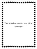 Tham khảo phong cách retro trong thiết kế quán cà phê pot