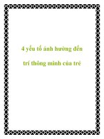 4 yếu tố ảnh hưởng đến trí thông minh của trẻ pdf