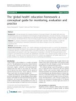 The ‘global health’ education framework: a conceptual guide for monitoring, evaluation and practice doc