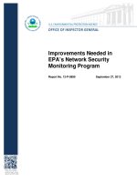 Improvements Needed in EPA’s Network Security Monitoring Program pdf