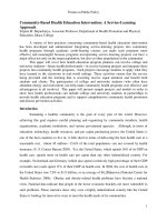 Community-Based Health Education Intervention: A Service-Learning Approach docx