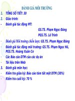 ĐÁNH GIÁ MÔI TRƯỜNG potx