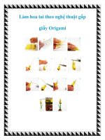 Làm hoa tai theo nghệ thuật gấp giấy Origami pptx