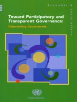Towards Participatory and Transparent Governance: Reinventing Government docx
