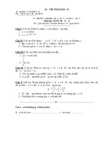 ĐỀ THI TUYỂN SINH ĐẠI HỌC - HỆ VỪA LÀM VỪA HỌC VỪA LÀM MÔN TOÁN pdf