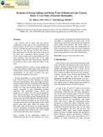 Dynamics of Sewage Spillage and Storm Water Pollution on Lake Victoria Basin- A Case Study of Kisumu Municipality pdf