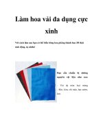 Làm hoa vải đa dụng cực xinh doc