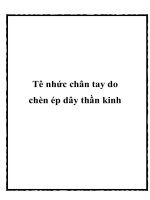 Tê nhức chân tay do chèn ép dây thần kinh pptx