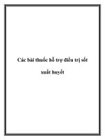 Các bài thuốc hỗ trợ điều trị sốt xuất huyết pptx