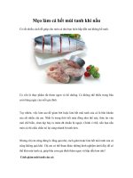 Mẹo làm cá hết mùi tanh khi nấu doc