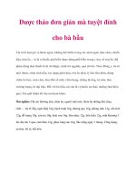 Dược thảo đơn giản mà tuyệt đỉnh cho bà bầu ppt