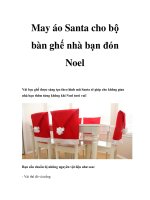 May áo Santa cho bộ bàn ghế nhà bạn đón Noel pdf