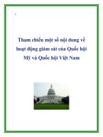 Tham chiếu một số nội dung về hoạt động giám sát của Quốc hội Mỹ và Quốc hội Việt Nam potx