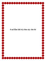 4 sai lầm khi trị rôm sảy cho bé ppt