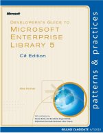 Developer''''s Guide to Microsoft Enterprise Library 5.0 C# Edition pdf
