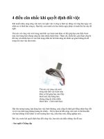 4 điều cân nhắc khi quyết định đổi việc ppt