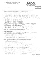 ĐỀ THI HỌC KÌ I MÔN HÓA HỌC 10 TRƯỜNG THPT KRÔNG NÔ Mã đề thi 485 ppt