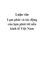 Luận văn Lạm phát và tác động của lạm phát tới nền kinh tế Việt Nam doc