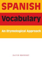 SPANISH Vocabulary An Etymological Approach
