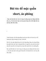 Búi tóc để mặc quần short, áo phông pot