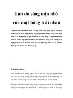 Làn da sáng mịn nhờ rửa mặt bằng trái nhãn docx
