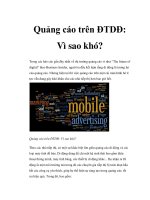 Quảng cáo trên ĐTDĐ: Vì sao khó ppt