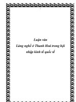 Luận văn Làng nghề ở Thanh Hoá trong hội nhập kinh tế quốc tế pptx