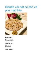 Risotto với hạt óc chó và pho mát Brie ppt