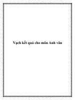 Vạch kết quả cho môn Anh văn ppt