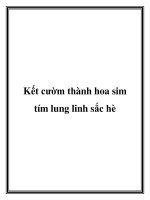 Kết cườm thành hoa sim tím lung linh sắc hè pdf