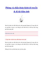 Phòng và chẩn đoán bệnh di truyền & dị tật bẩm sinh pdf