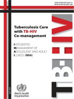 Tuberculosis Care with TB-HIV Co-management: INTEGRATED MANAGEMENT OF ADOLESCENT AND ADULT ILLNESS (IMAI) pptx