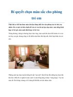 Bí quyết chọn màu sắc cho phòng trẻ em ppt