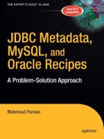 JDBC Metadata, MySQL, and Oracle Recipes pptx