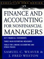 FINANCE AND ACCOUNTING FOR NONFINANCIAL MANAGERS potx
